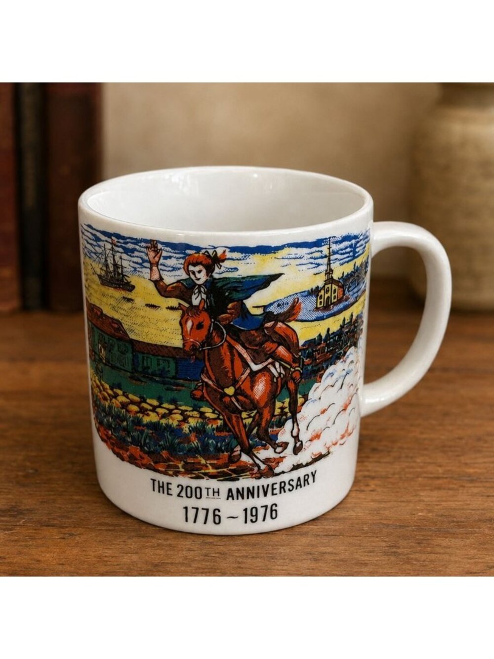 Vintage Ceramic Mug Bicentennial 200th Anniversary 1776-1976 Paul Reveres Ride